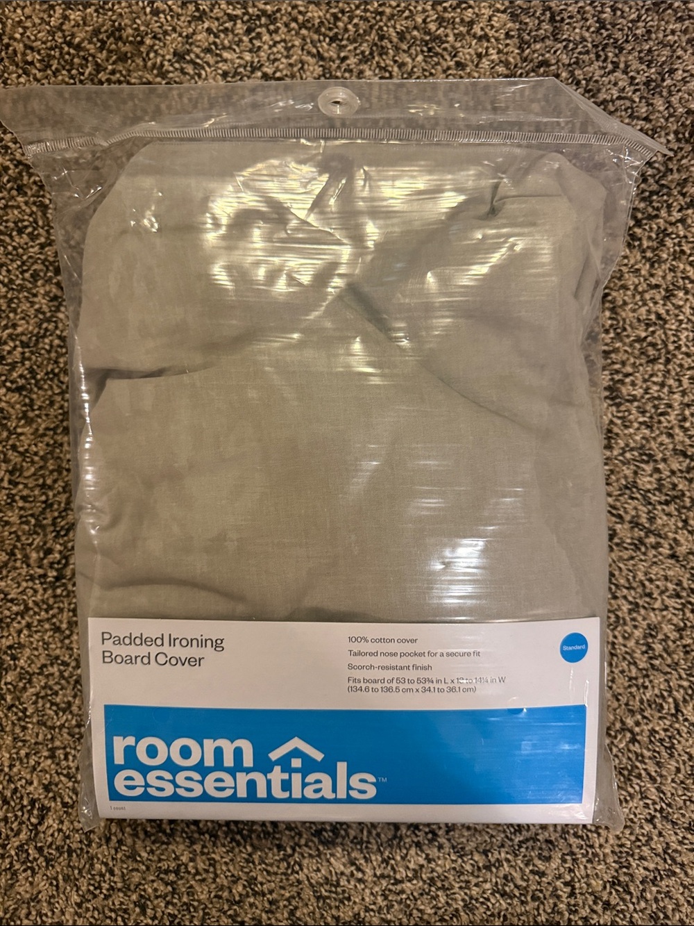 Room Essentials Gray Padded Ironing Board Cover